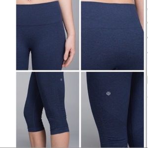 Navy Blue Lululemon Athletica In the Flow Crop